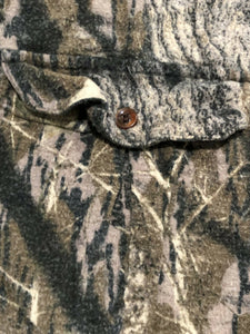 90s OZARK Trail Mossy Oak Break Up Camo Chamois Hunting Shirt