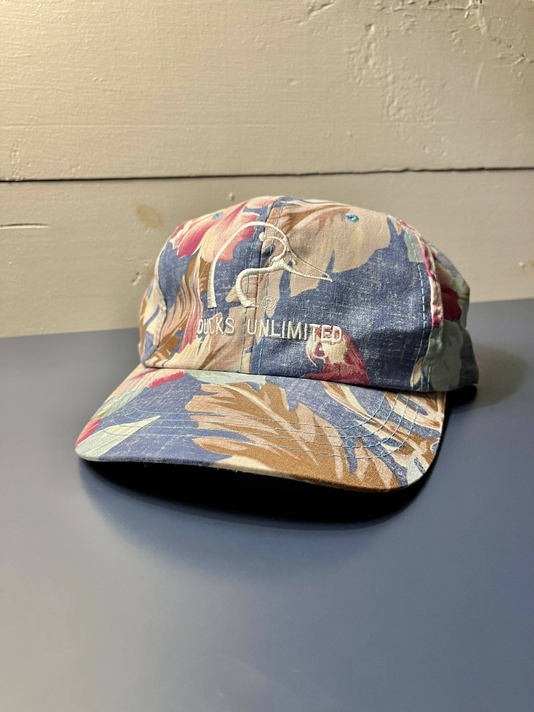 DUCKS UNLIMITED - Blue Floral Hat -