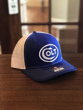 Load image into Gallery viewer, Vintage Colt Arms Patch on Richardson 112 Trucker Snapback Hat! Super Nice Combo