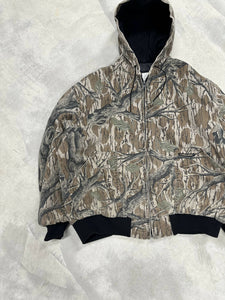 Vintage Commander Mossy Oak Treestand Camo Hooded Jacket (M)🇺🇸