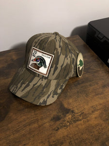 Bottom land wood duck postage stamp hat