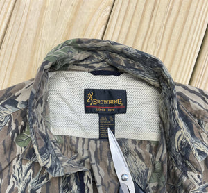 00’s Browning Mossy Oak Treestand Lightweight Breathable Button Down (XL)