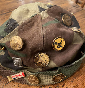 Camouflage Hat with Pins
