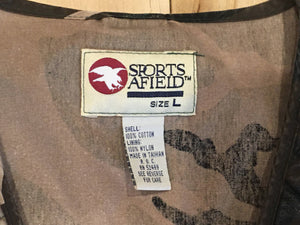 Vintage Sports Afield Camo Shooting Vest with Game Pouch - Large