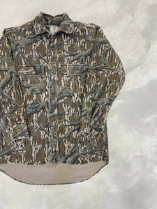 Vintage Mossy Oak Treestand Camo Button Up