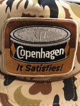 Load image into Gallery viewer, Old School Camo Trucker Hat With Copenhagen Patch