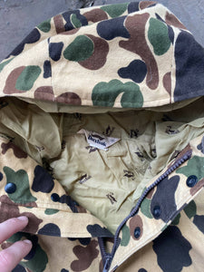 Vintage Duxbak Camo Hooded Chamois Jacket (M) 🇺🇸