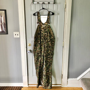 Vintage duck camo made in USA hunting overalls size XXL