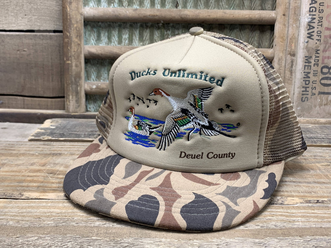 DU Ducks Unlimited Deuel County Camo Trucker Hat