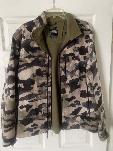 North Face camo jacket (L)