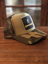 Load image into Gallery viewer, Browning Patch on a Custom Foam High Crown Trucker Snapback Hat!! Sharp!!