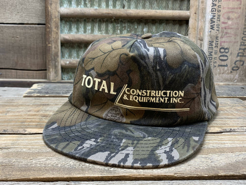 Total Construction & Equipment INC Mossy Oak Fall Foliage Camo Hat USA