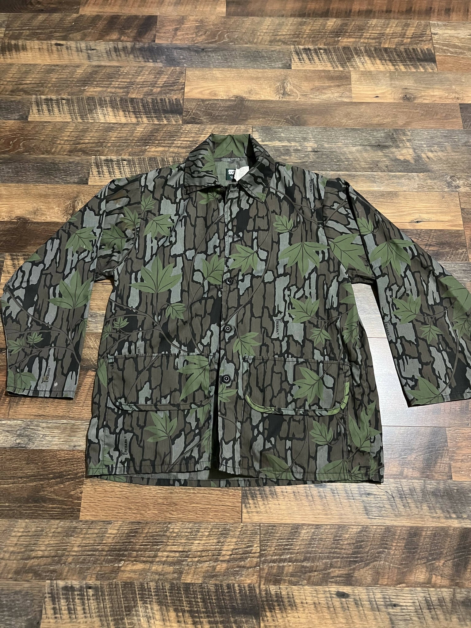 TREBARK 80〜90s USA製カモフラージュ　つなぎオールインワン2XL 1点物◇実物アメリカ軍ビンテージ90sつなぎツナギ作業服オールインワン