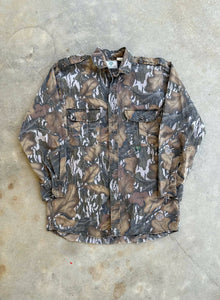 Vintage Mossy Oak Fall Foliage Camo Button Up Shirt (M)🇺🇸