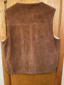 Sears Fieldmaster Suede Leather Sherpa Vest with lining (Md/Lg)