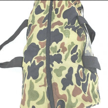 Load image into Gallery viewer, Vintage Camo Duffle Bag Military Surplus Hunting Carry Camouflage