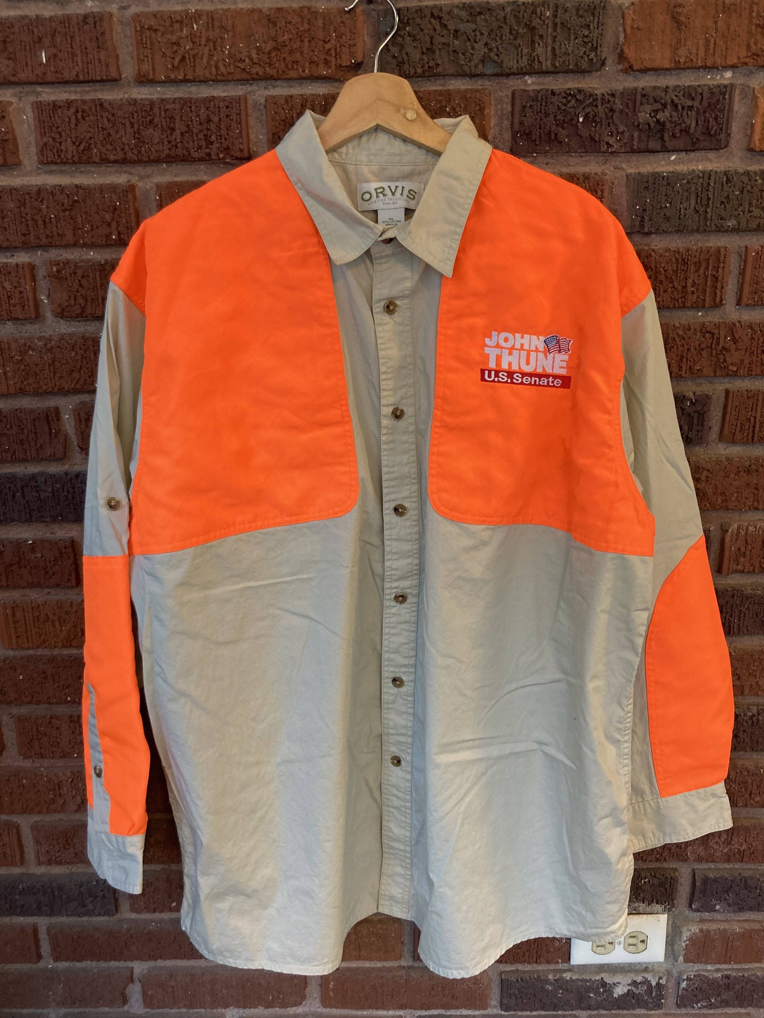 Orvis Blaze Orange and Khaki Button Down from U. S. Senator's John Thu –  Camoretro