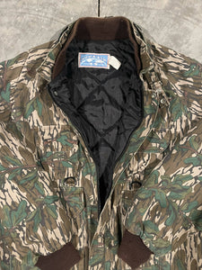 90’s Horizon Mossy Oak Greenleaf Insulated Bomber Jacket (L)🇺🇸