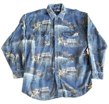 Load image into Gallery viewer, Vintage 100% Cotton Deer Buck Hunting Outdoor Print Button Down Mens XL