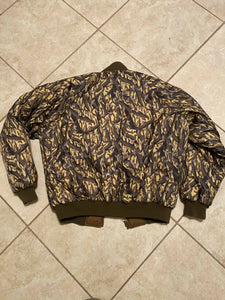 VTG Columbia Sportswear 1995 Reversible Bomber Jacket Mens L Delta Marsh Camo