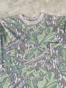 Vintage Distressed Mossy Oak Full Foliage T-Shirt (L) 🇺🇸