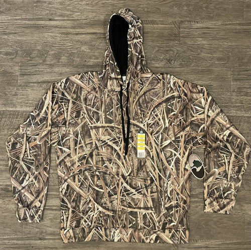 MOSSY OAK Men's SHADOW GRASS BLADES NEW WITH TAGS Poly Tech Pullover Hoodie Sweatshirt LARGE Free Shipping