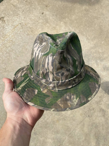 Vintage Mossy Oak Shadowleaf Fedora Hat (7 1/8)