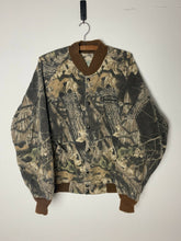 Load image into Gallery viewer, Vintage Mossy Oak Break Up Camo Bomber Jacket