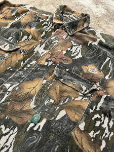 Mossy Oak Fall Foliage Chamois Button Up Shirt XXL 🇺🇸