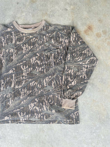 Vintage Mossy Oak Treestand Camo Longsleeve Shirt (L/XL) 🇺🇸