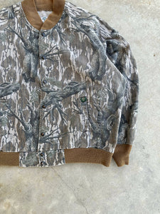 Vintage Mossy Oak Treestand Camo Bomber Jacket (XL)🇺🇸