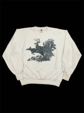 Load image into Gallery viewer, 90s Deer “Spooked” Nature Art Crewneck (L)🇺🇸