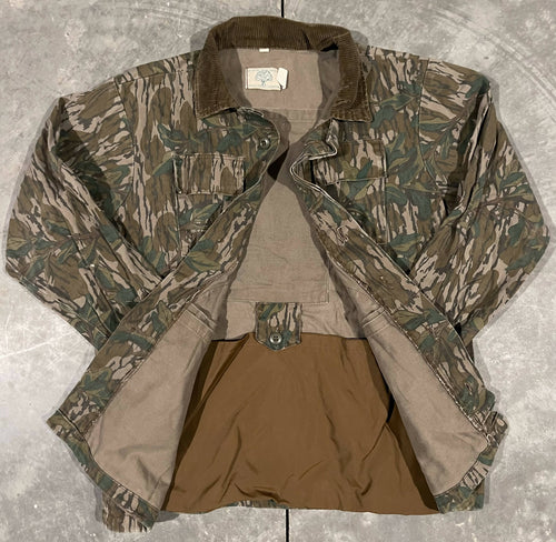 90’s Mossy Oak Greenleaf Corduroy Collar Jacket (M) 🇺🇸