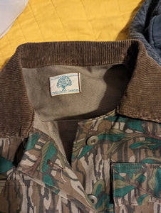 Vintage Mossy Oak Greenleaf Corduroy Collar Jacket (L)🇺🇸
