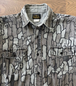 Deerskin Trebark Button Down Shirt (L)🇺🇸