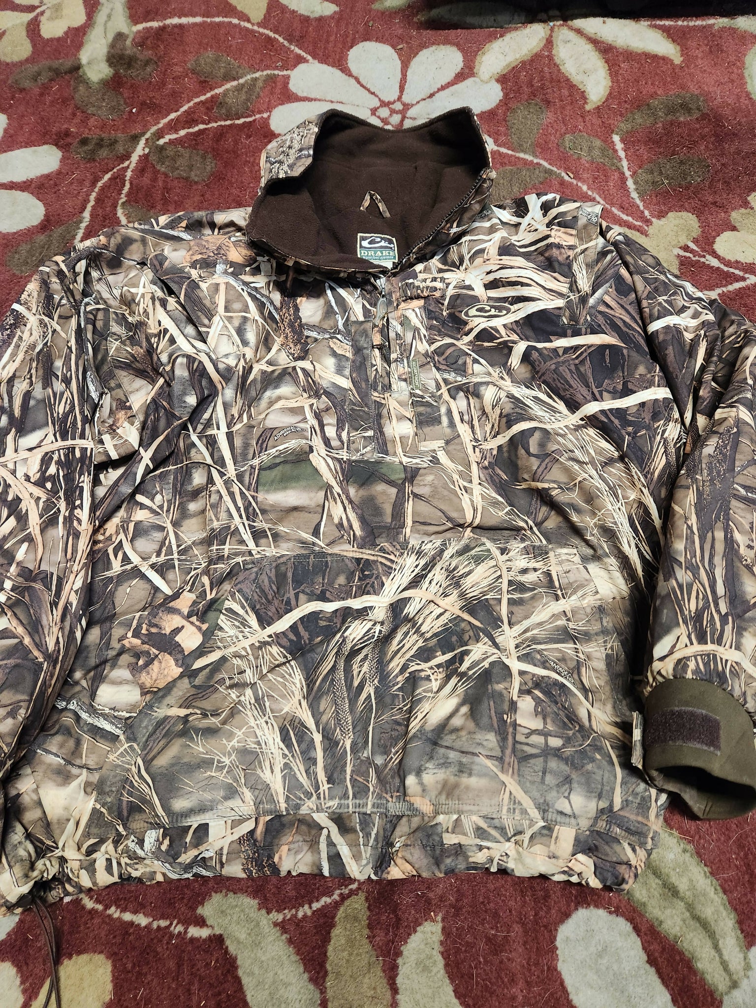Drake 1/4 zip waders jacket in Max camo - Main Image
