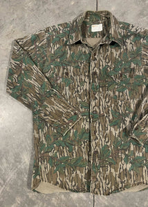 90’s Original Key Mossy Oak Greenleaf Button Down Shirt (L)🇺🇸