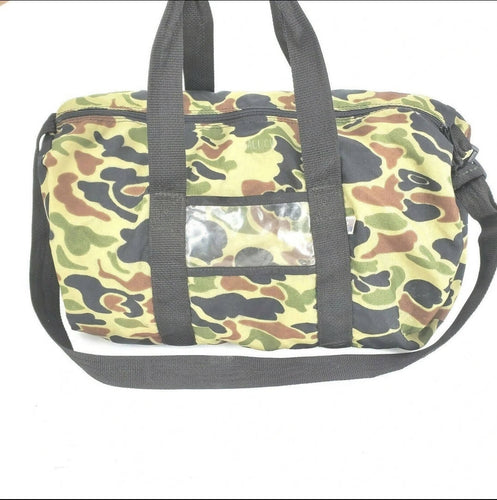 Vintage Camo Duffle Bag Military Surplus Hunting Carry Camouflage