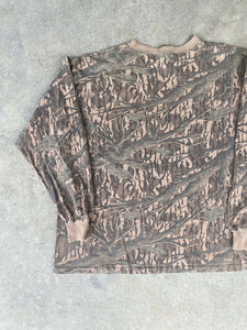 Vintage Mossy Oak Treestand Camo Longsleeve Shirt (L/XL) 🇺🇸