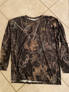 Original Under Armor Hunt Collection Mossy Oak Break Up LS Shirt XL