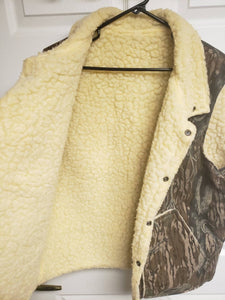 Vintage Mossy Oak Original Treestand Sherpa Vest (XL)