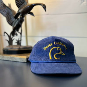 DUCKS UNLIMITED Blue Corduroy Hat