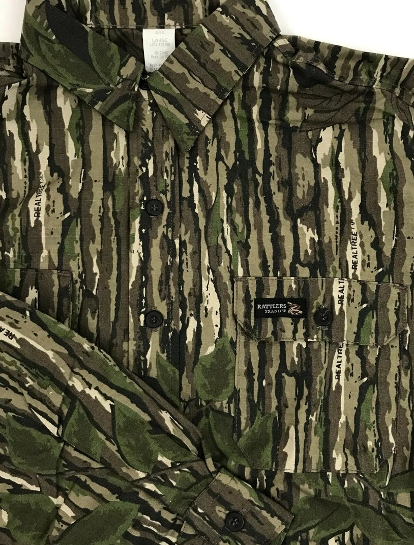 Pull De Chasse Vintage Rattlers En Realtree – Taille XL, Motif Chêne Mousse, Fabriqué Aux USA