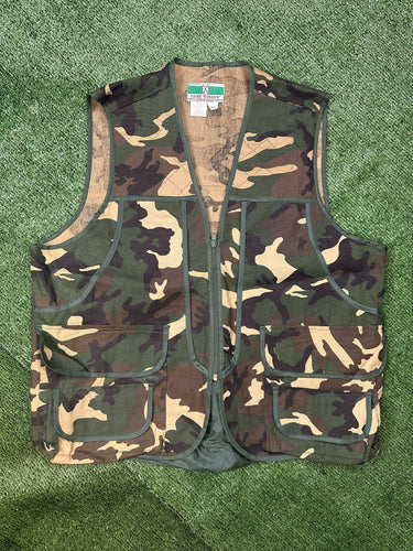 Vintage Game Winner Sportswear Camo Shooting Vest with Game Pouch XL