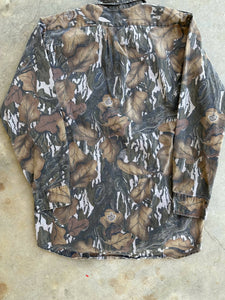 Vintage Mossy Oak Fall Foliage Camo Button Up Shirt (M)🇺🇸