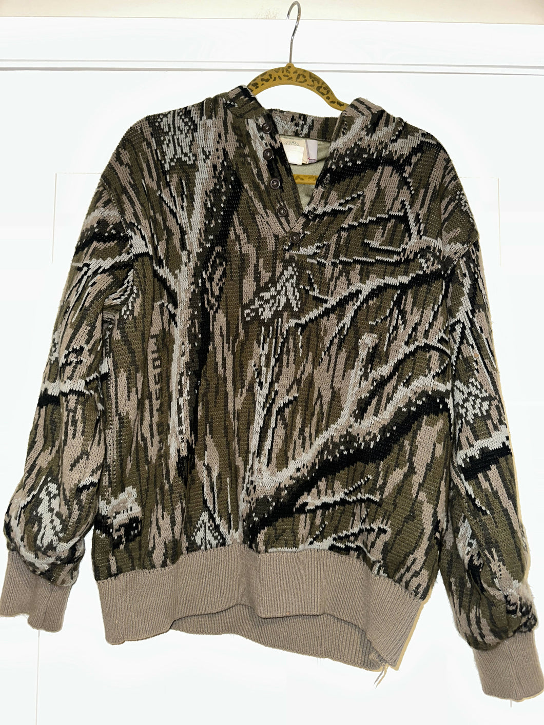 90’s Mossy Oak Treestand Lined Knit Sweater (L) 🇺🇸