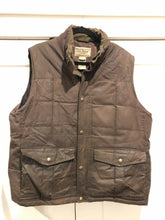 Load image into Gallery viewer, LL Bean Goose Down Waxed Cotton Vest size Large Reg.