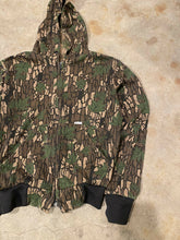 Load image into Gallery viewer, Vintage Carhartt Trebark Green Leaf Zip-Up Hoodie (boys L/wmns XS)