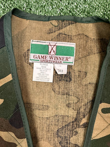Vintage Game Winner Sportswear Camo Shooting Vest with Game Pouch XL