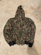 Load image into Gallery viewer, Vintage Carhartt Trebark Green Leaf Zip-Up Hoodie (boys L/wmns XS)